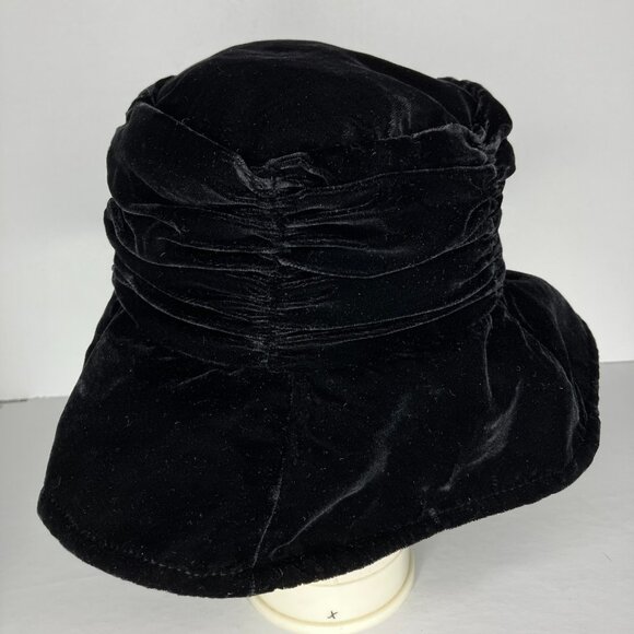 Hippie Boho Artsy Black Velvet Women's Hat Cap Whimsigoth Witchy Goth Grunge - Picture 4 of 8